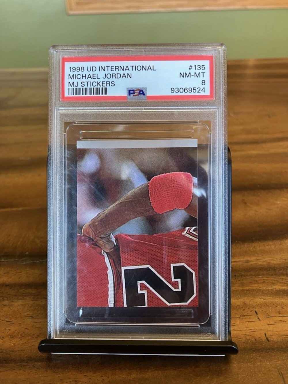 1998-99 Upper Deck MJ Sticker Collection Michael Jordan # 135 Graded PSA 8